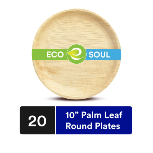 Ecosoul Rounds Plates Bagasse, 20 Ct/Case