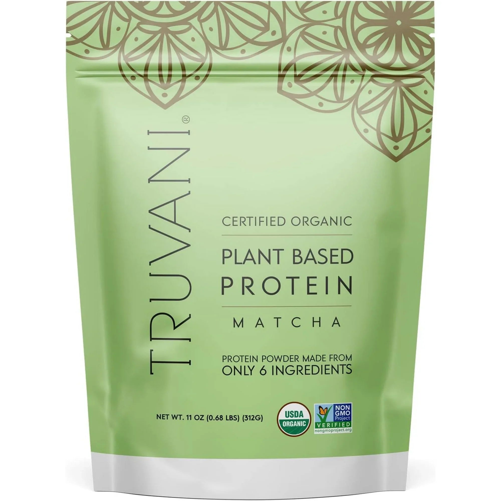 Truvani - Organic Matcha Protein Powder, 11 oz (Pack of 1) - GMO-Free, USA