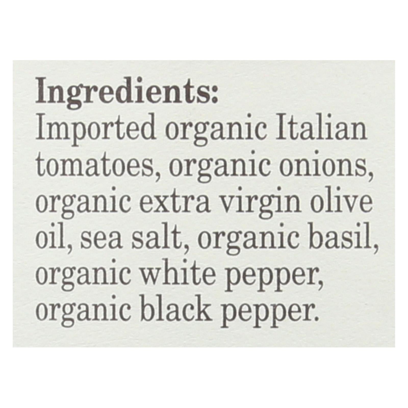 Organico Bello Basil Tomato Pasta Sauce 25 oz – Organic Italian Sauce (Case of 6)