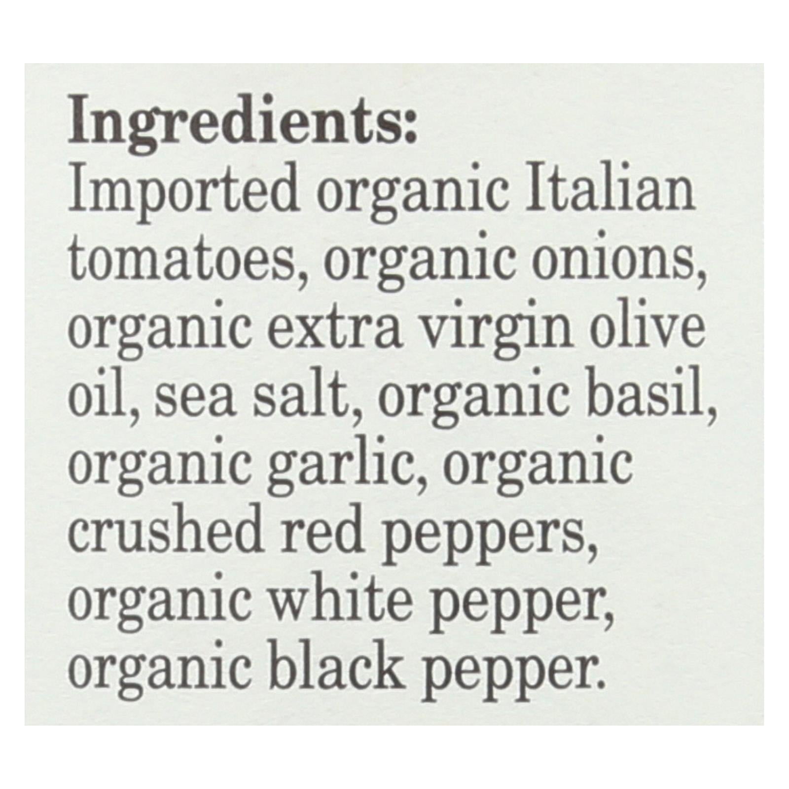 Organico Bello Spicy Marinara Sauce 25 oz – Organic Italian Tomato Pasta Sauce (Case of 6)