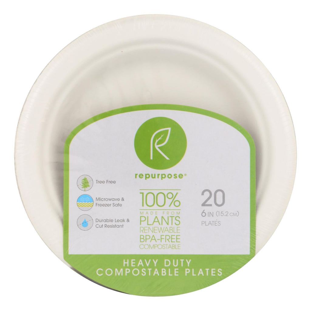 Compostable Bagasse Plates, 24-Pack, 20-Count