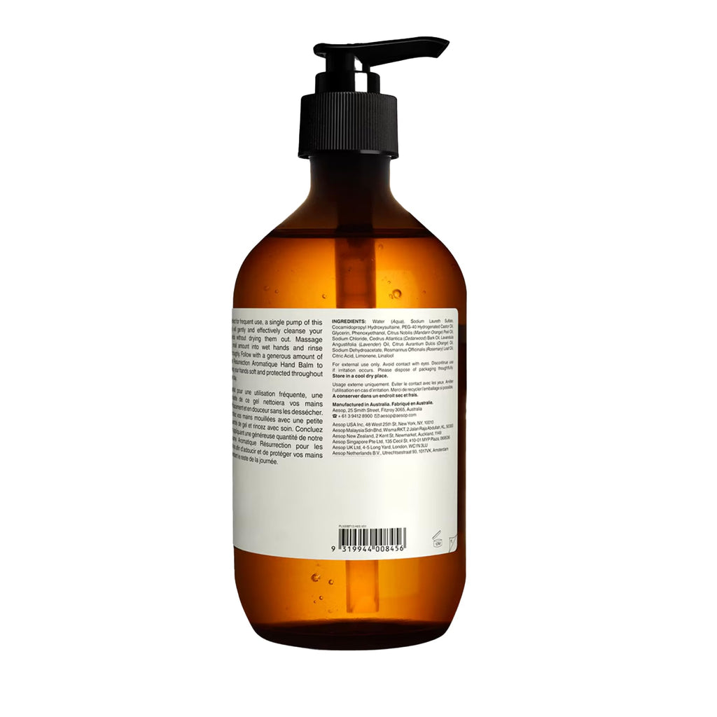 Aesop Reverence & Resurrection Aromatique Hand Wash Set | Gently Cleanses & Exfoliates for Smooth, Refreshed, and Supple Hands | 16.9 oz / 500mL
