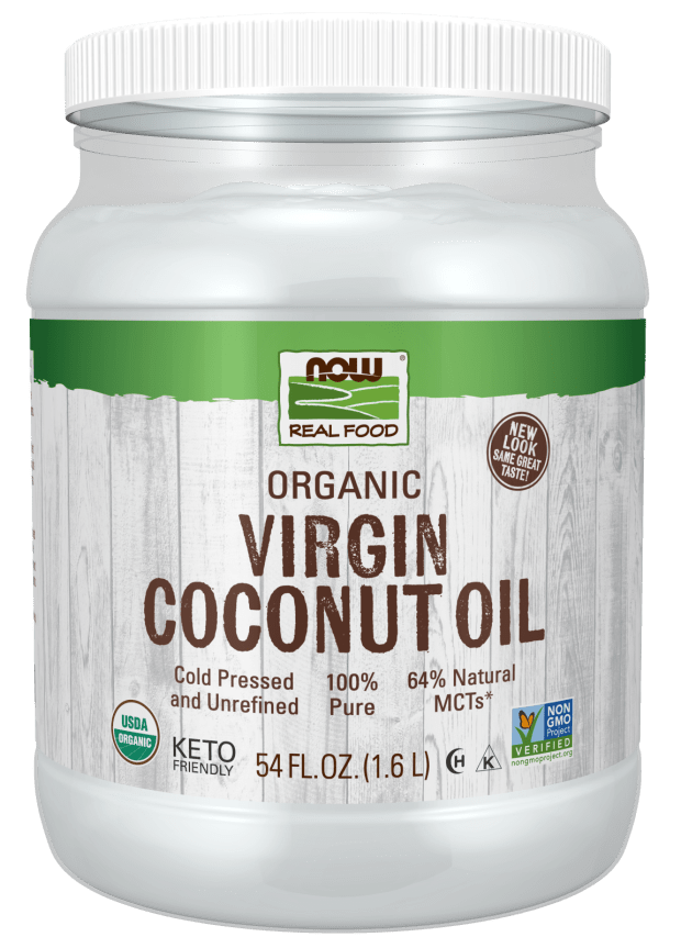Now Organic Virgin Coconut Oil, Cold Pressed and Unrefined, 100% Pure