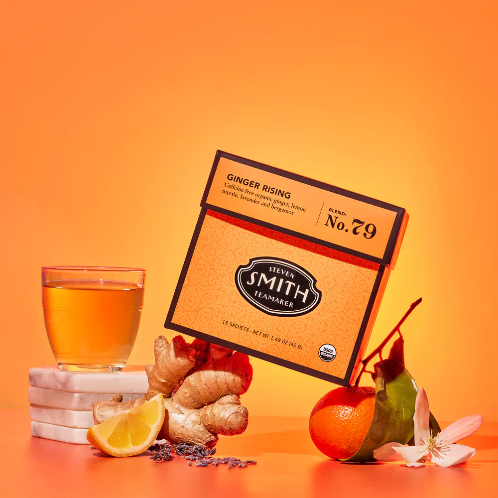 SMITH TEAMAKER - GINGER RISING HERBAL TEA BLEND NO. 79 (15 TEA BAGS, 1.48 OZ)