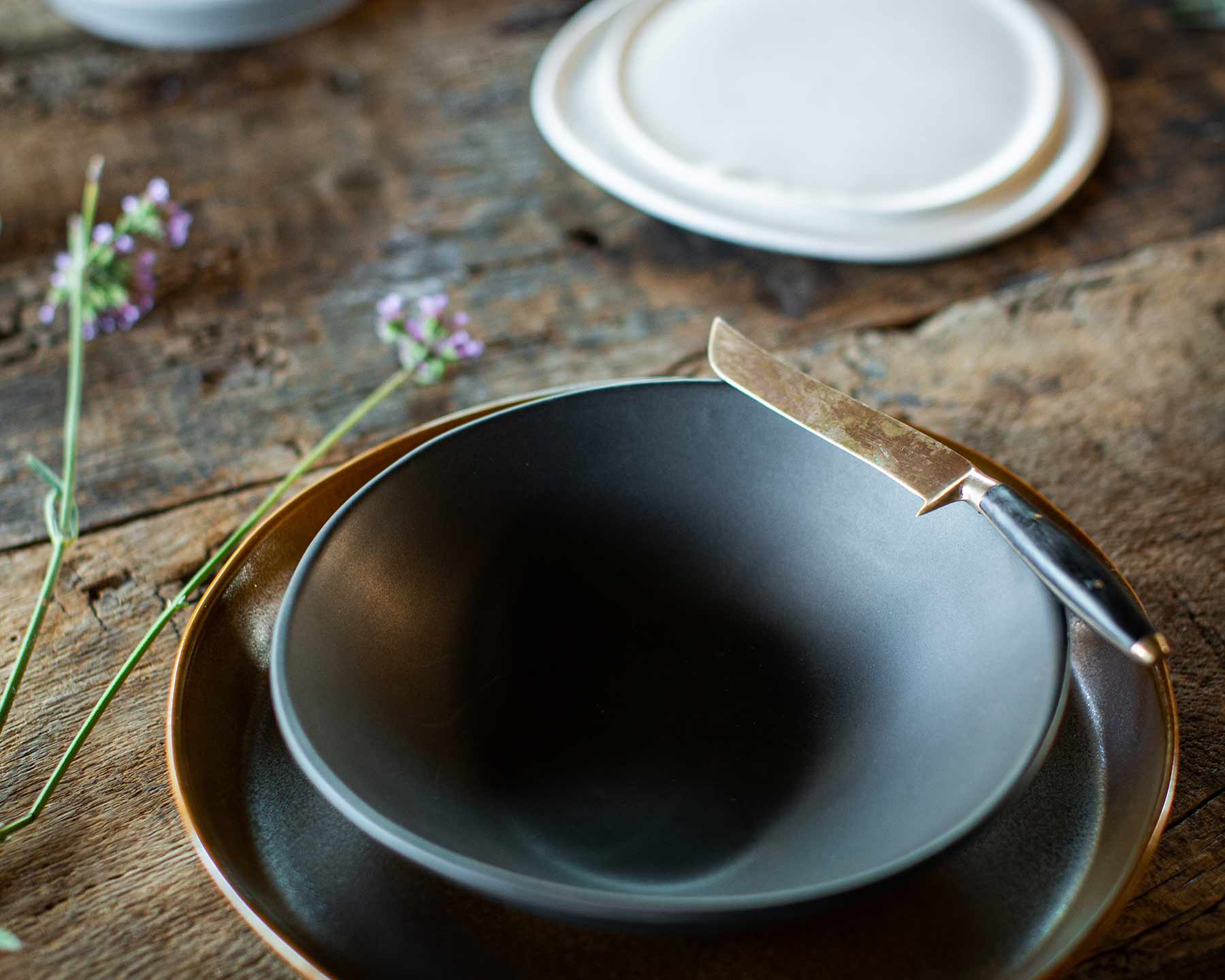 Haand Ripple Pasta Bowl, Handmade, Lead-free, glazed white porcelain