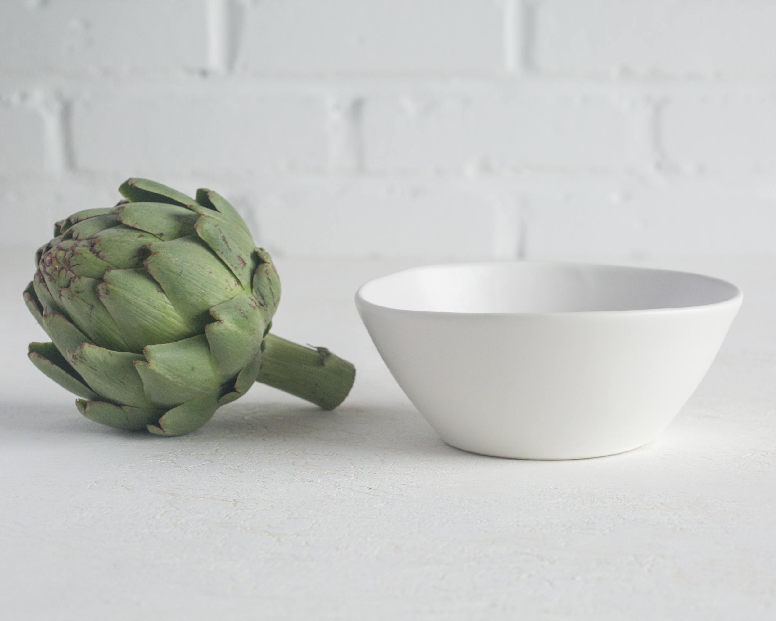 Haand Sharing Bowl, Handmade, Lead-free, glazed white porcelain