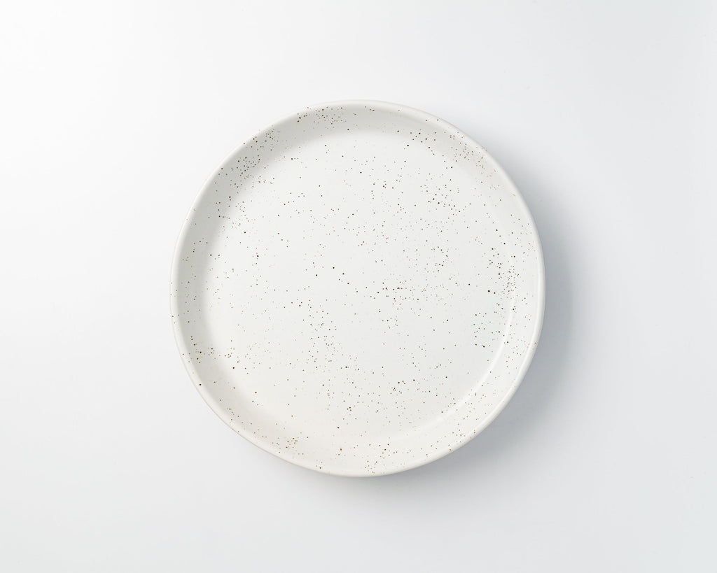 Haand Skali Dinner Coupe Plate, Handmade, Lead-free, glazed white porcelain