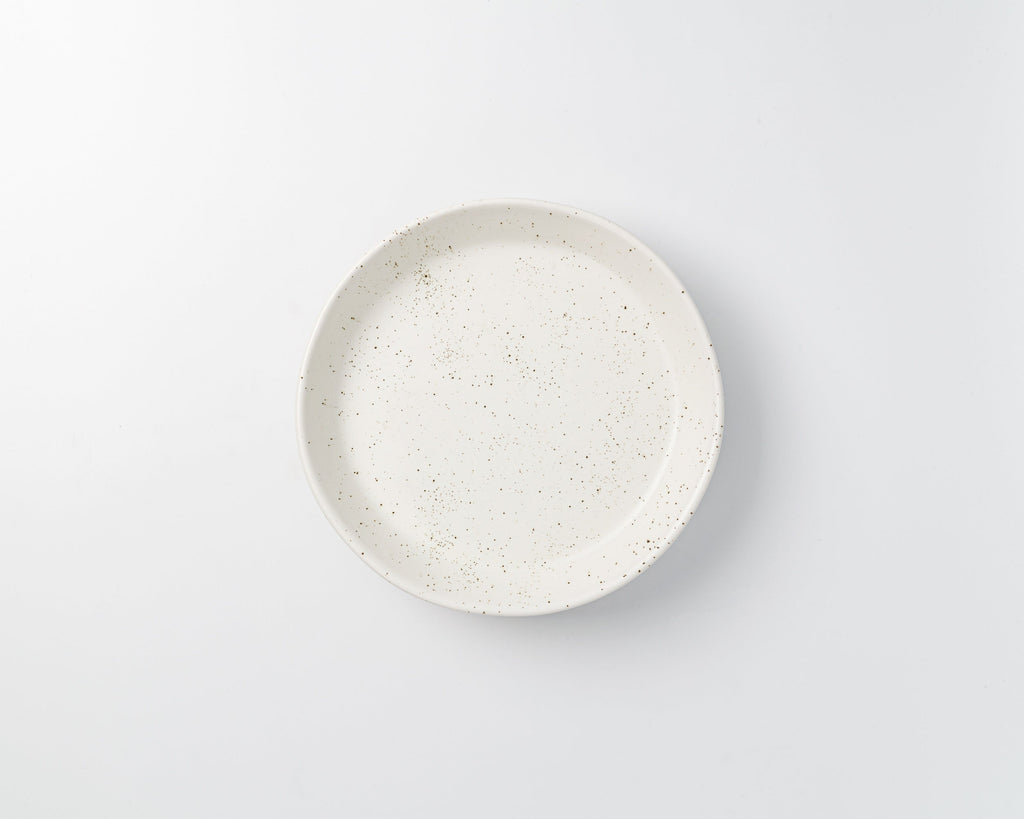 Haand Skali Salad  Coupe Plate, Handmade, Lead-free, glazed white porcelain