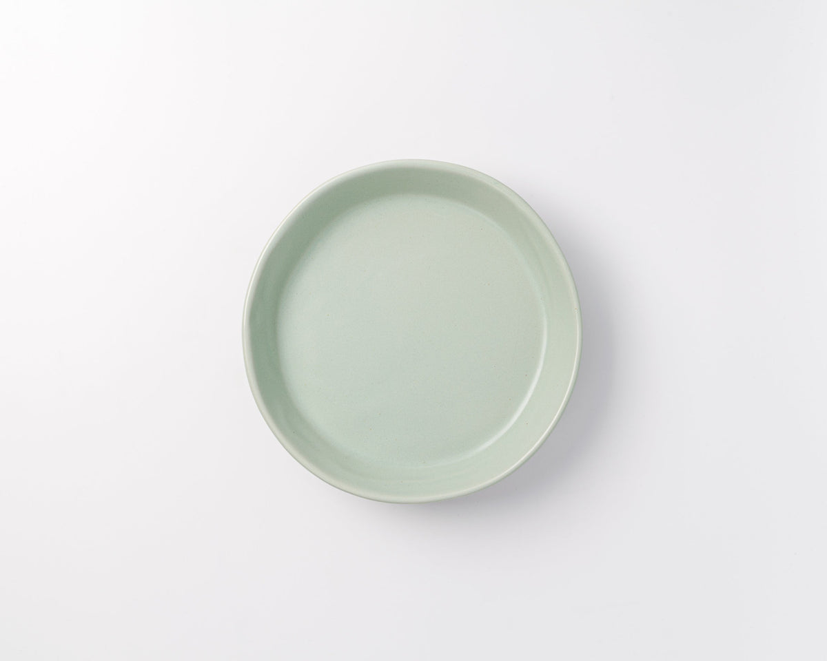 Haand Skali Salad  Coupe Plate, Handmade, Lead-free, glazed white porcelain