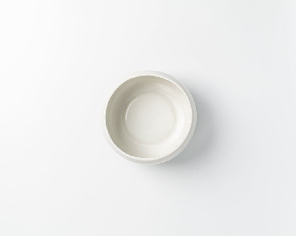 Haand Rice Bowl, Handmade, Lead-free, glazed white porcelain