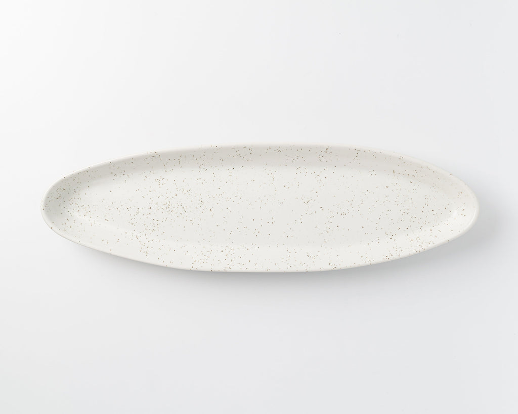 Haand Appetizer Tray, Handmade, Lead-free, glazed white porcelain