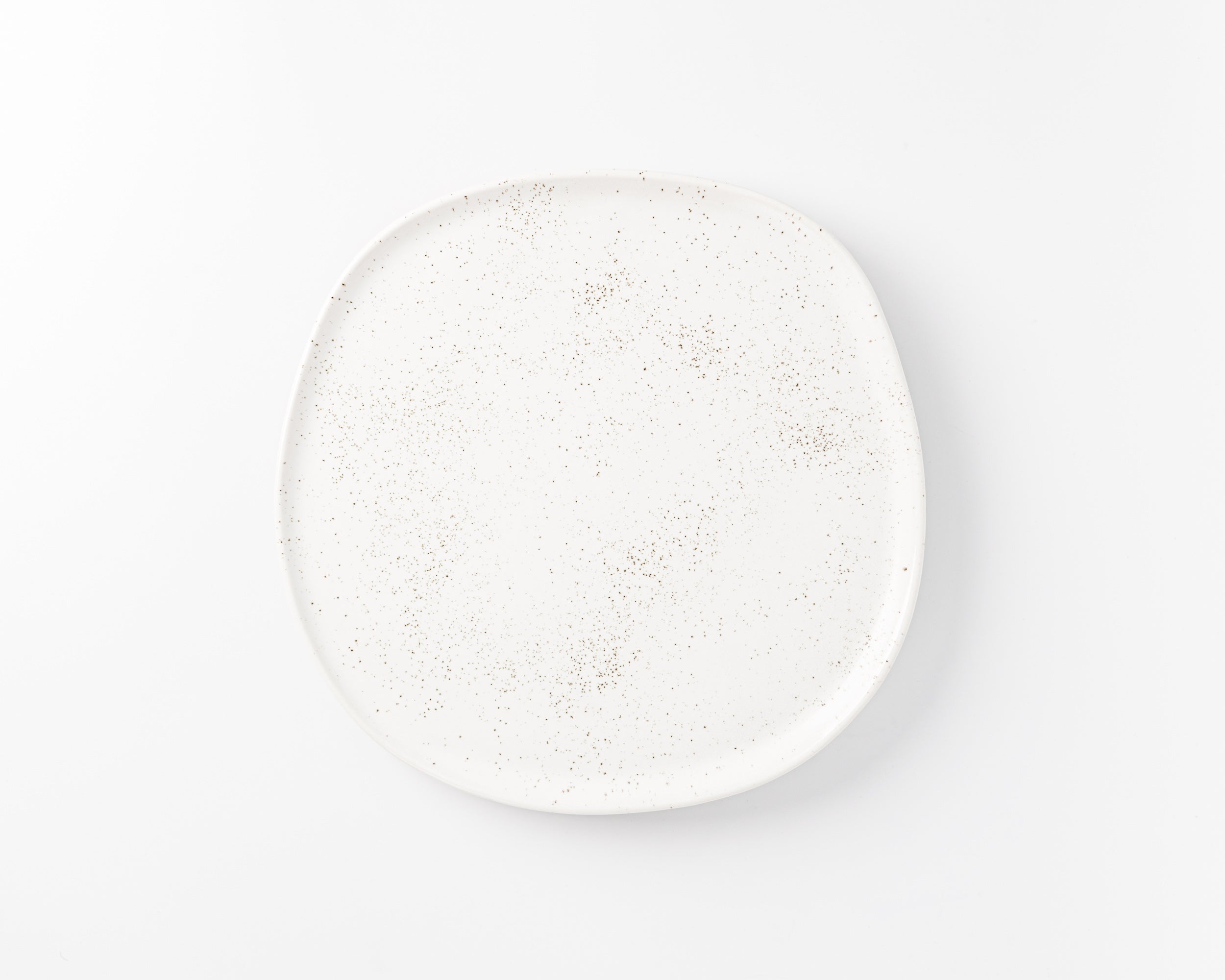 Haand Ripple Dinner Plate, Handmade, Lead-free, glazed white porcelain