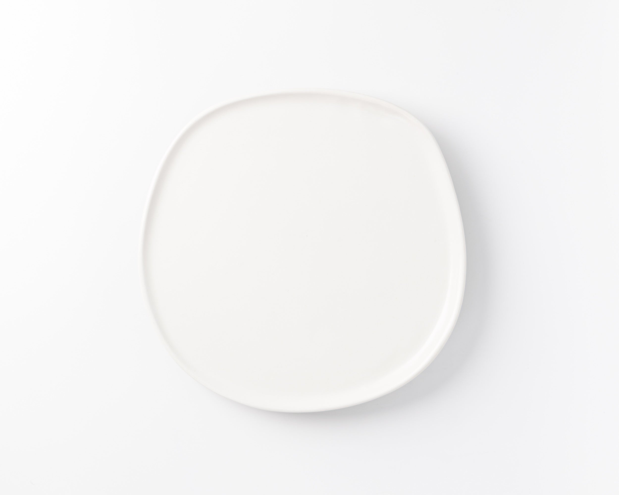 Haand Ripple Dinner Plate, Handmade, Lead-free, glazed white porcelain