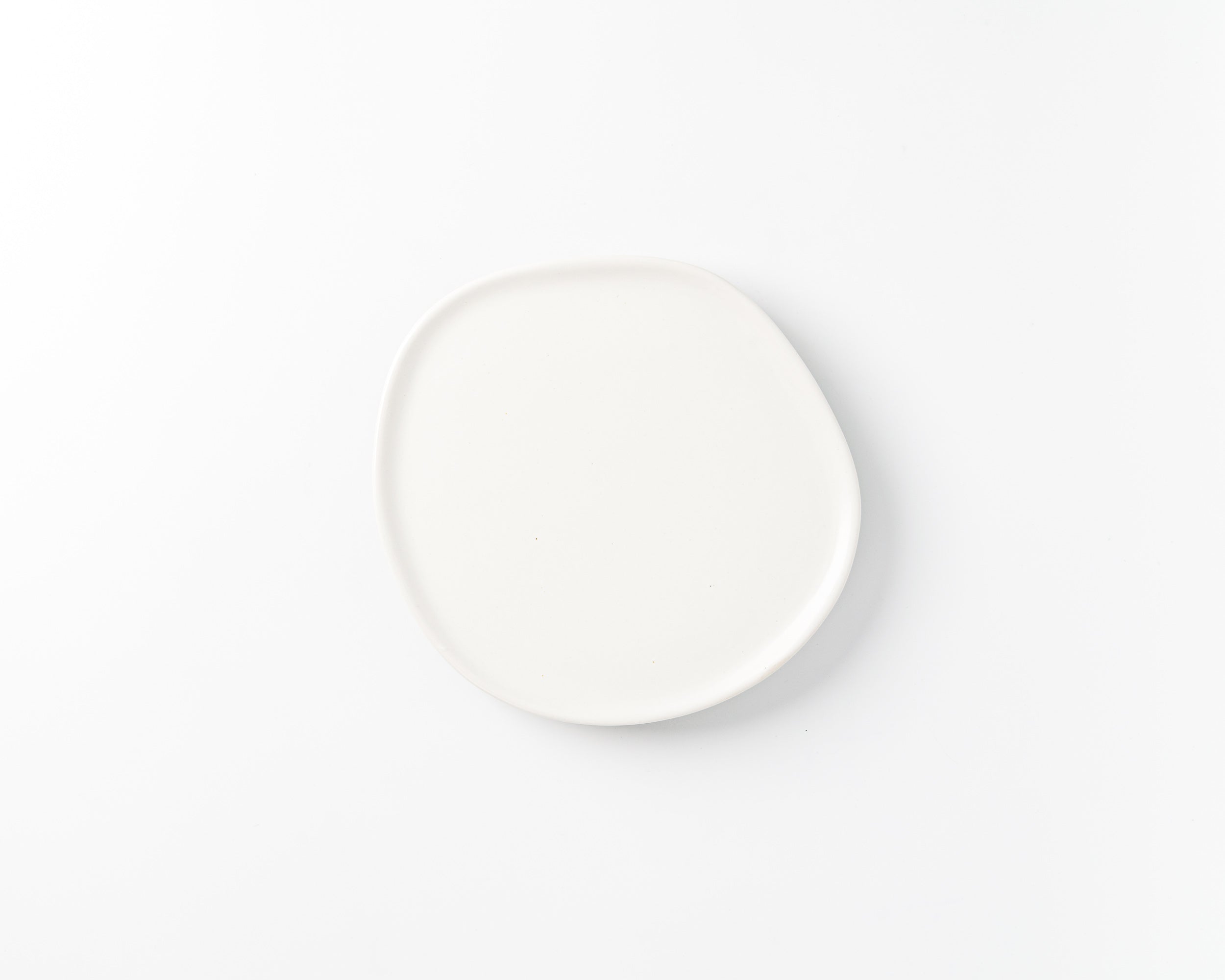 Haand Ripple Salad Plate, Handmade, Lead-free, glazed white porcelain