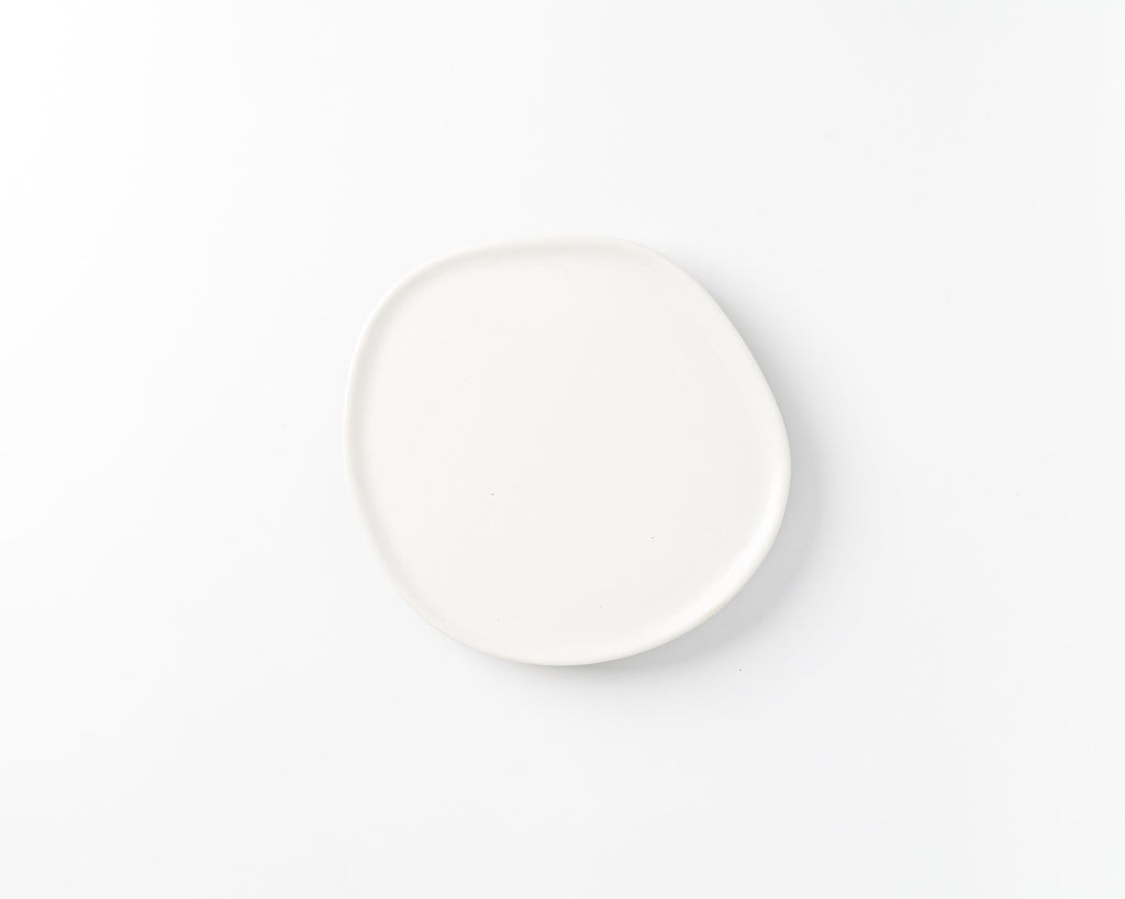 Haand 7 Piece Ripple Dinner Setting, Handmade, Lead-free, glazed white porcelain