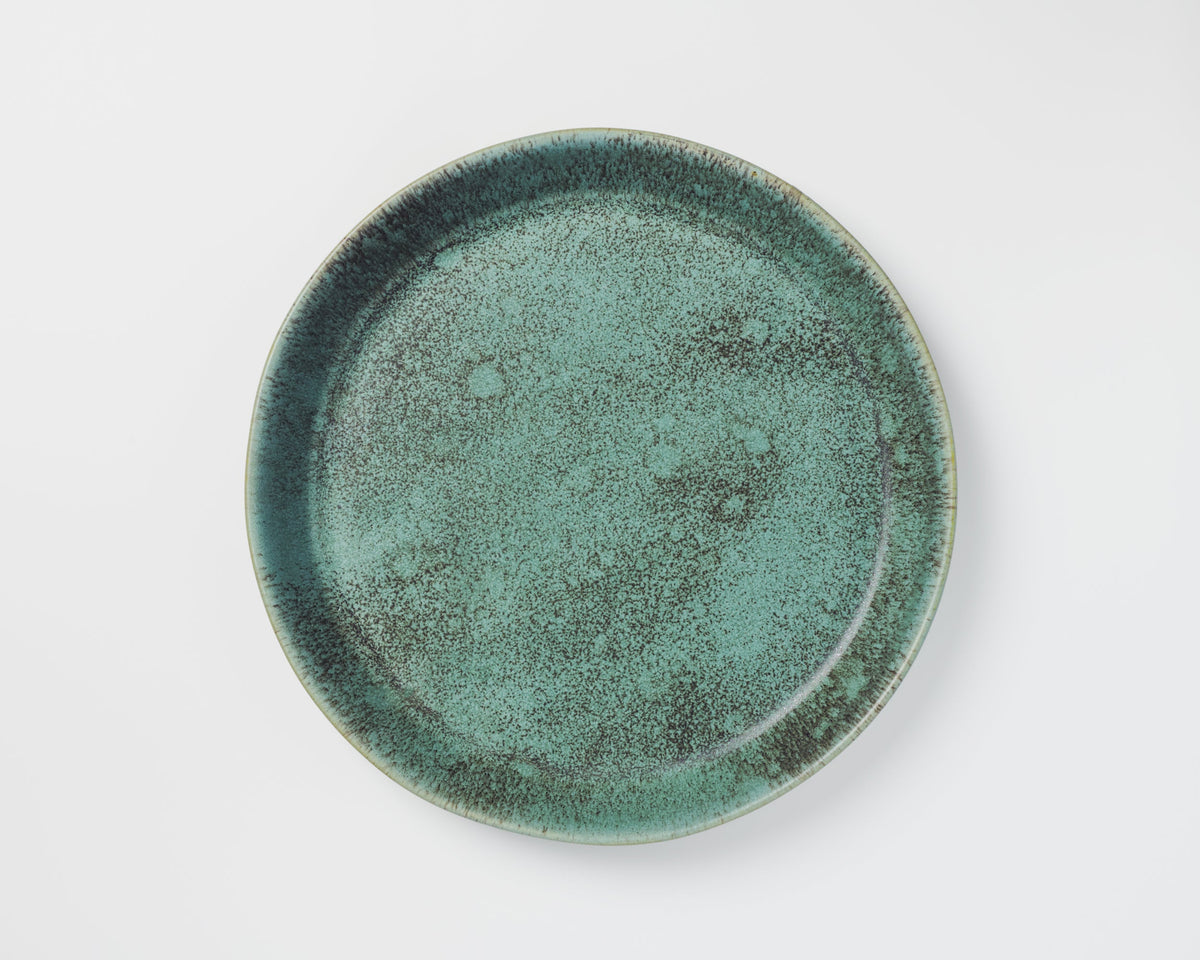 Haand Skali Dinner Coupe Plate, Handmade, Lead-free, glazed white porcelain