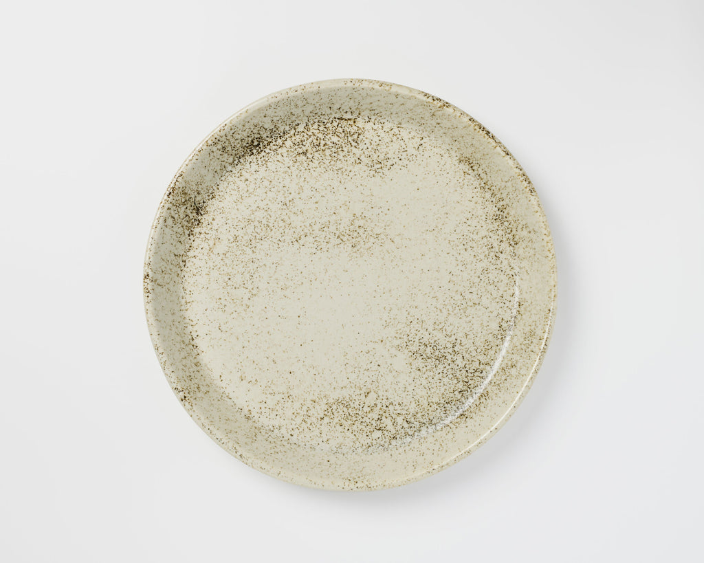 Haand Skali Dinner Coupe Plate, Handmade, Lead-free, glazed white porcelain