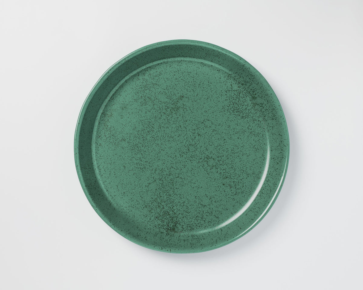 Haand Skali Dinner Coupe Plate, Handmade, Lead-free, glazed white porcelain