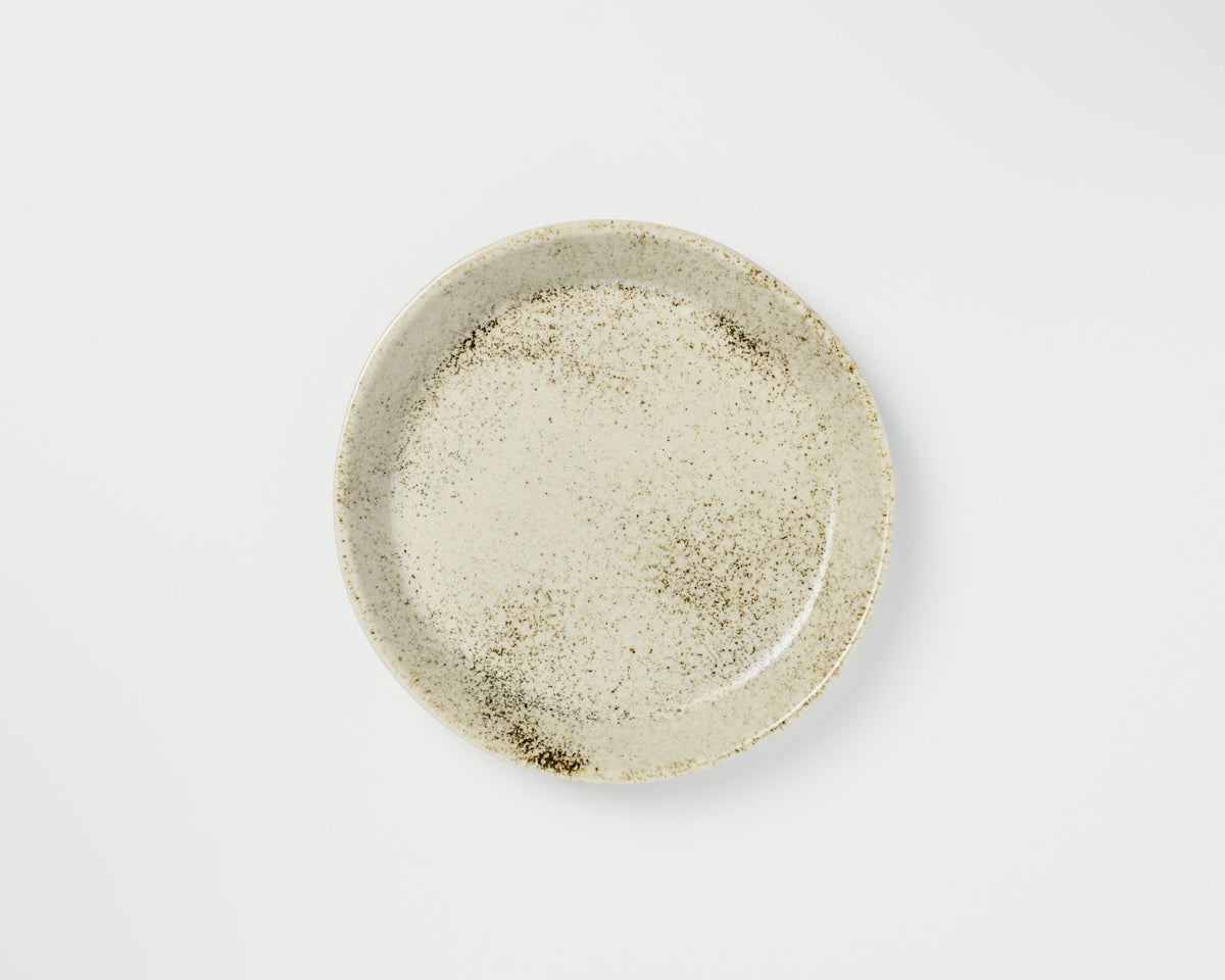 Haand Skali Salad  Coupe Plate, Handmade, Lead-free, glazed white porcelain