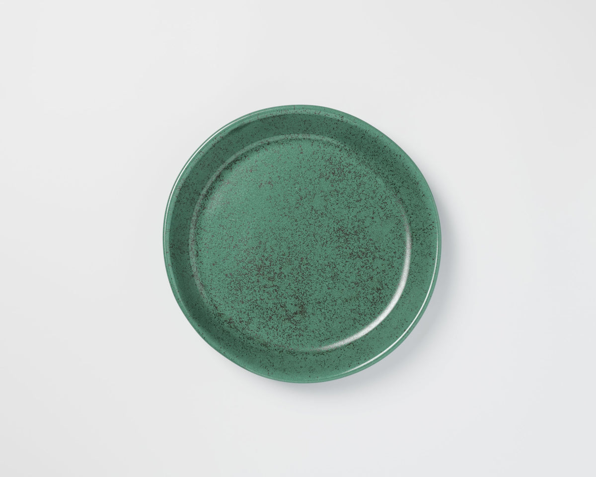 Haand Skali Salad  Coupe Plate, Handmade, Lead-free, glazed white porcelain