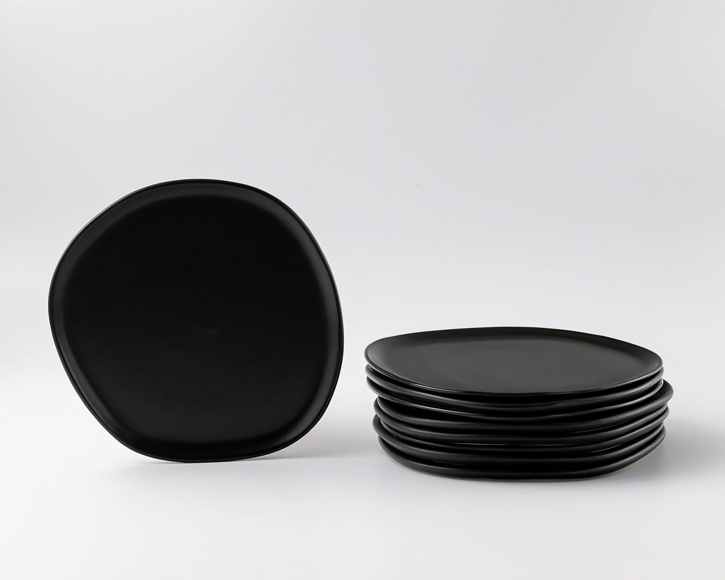 Haand Ripple Salad Plate, Handmade, Lead-free, glazed white porcelain