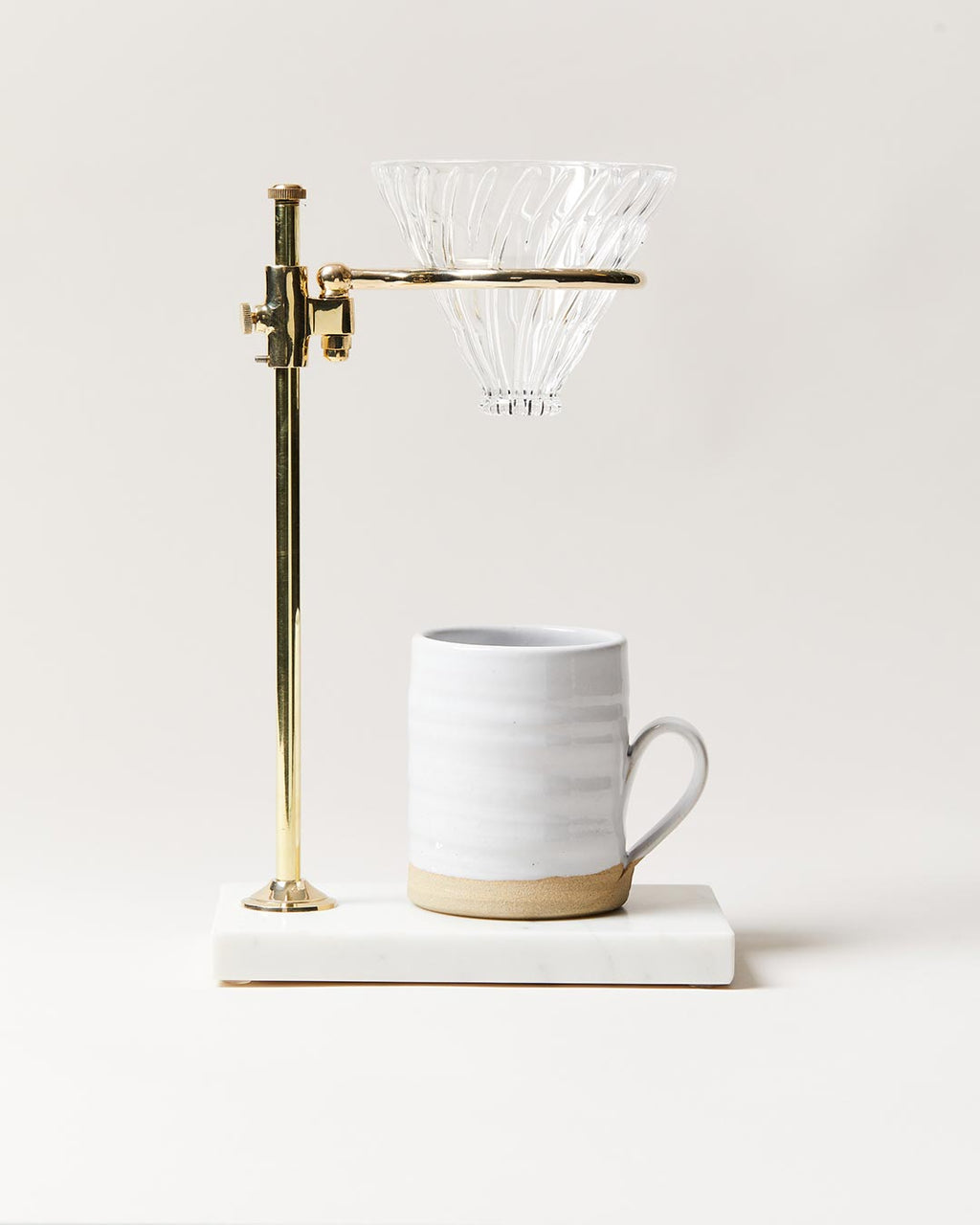 Brass and Marble Pour Over Stand