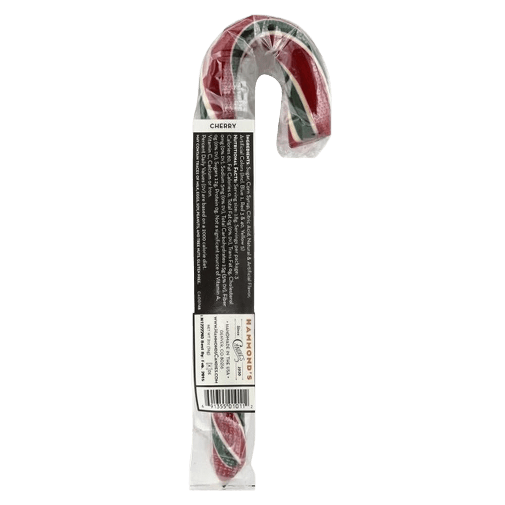 Hammond's Candies - 'Organic Cherry' Candy Cane (1.75OZ)